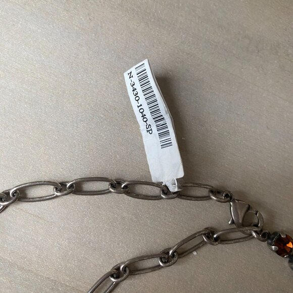 NWT Mariana Everyday Necklace Swarovski Crystal Seafoam Cranberry Colorful 19" - Picture 10 of 11